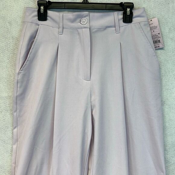 NWT WILD FABLE Dress Pants Womens Size 8 Light Violet Pleated High-Rise Wide Leg - Picture 3 of 16